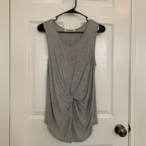 Grey ruched tank top